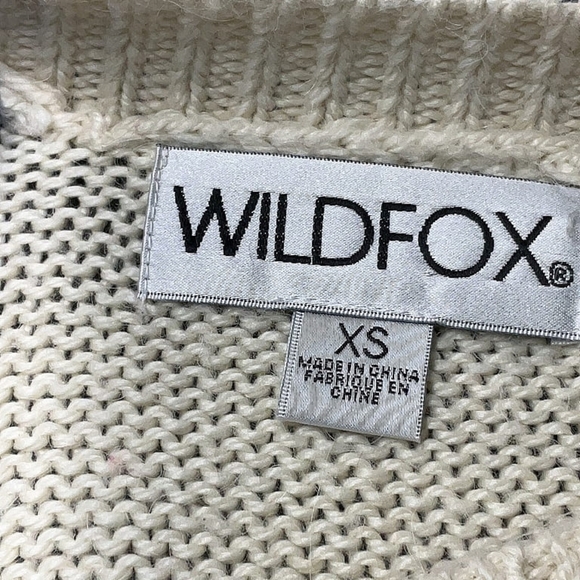 Wildfox “Let’s Stay Home” Distressed Knit Sweater – Size XS - Picture 6 of 7